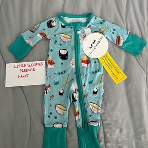 Little Sleepies Sushi Print Footie - Aqua